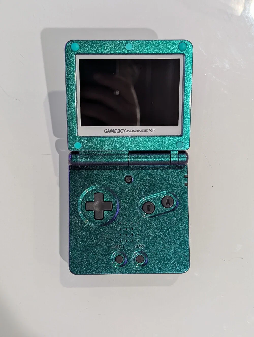 Metallic Green Purple Nintendo Game Boy Advance SP GBA SP System w v5 IPS Screen